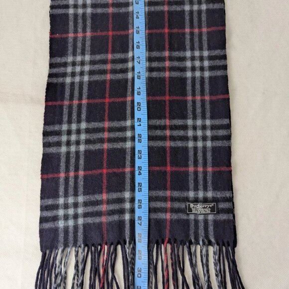 Authentic Burberry Lambswool Check Scarf Blue – Unisex – Pre-Loved – Great Gift - Picture 8 of 9